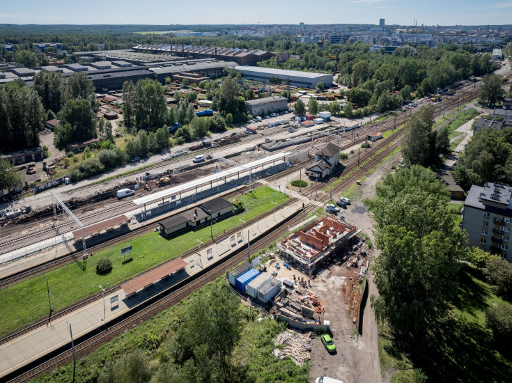 E65, nowa infrastruktura, katowicki węzeł kolejowy, widok z lotu ptaka, Katowice Zawodzie