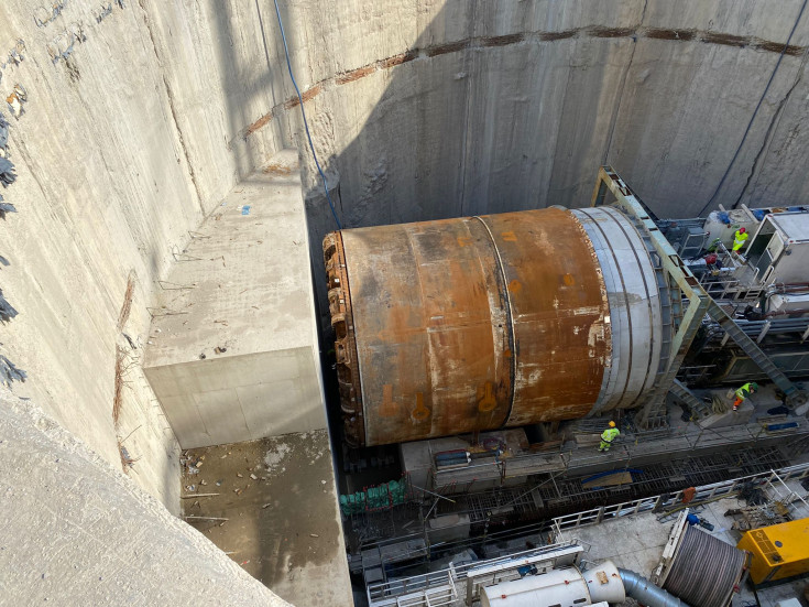 TBM, tarcza, budowa tunelu, drążenie tunelu kolejowego, Łódź Koziny