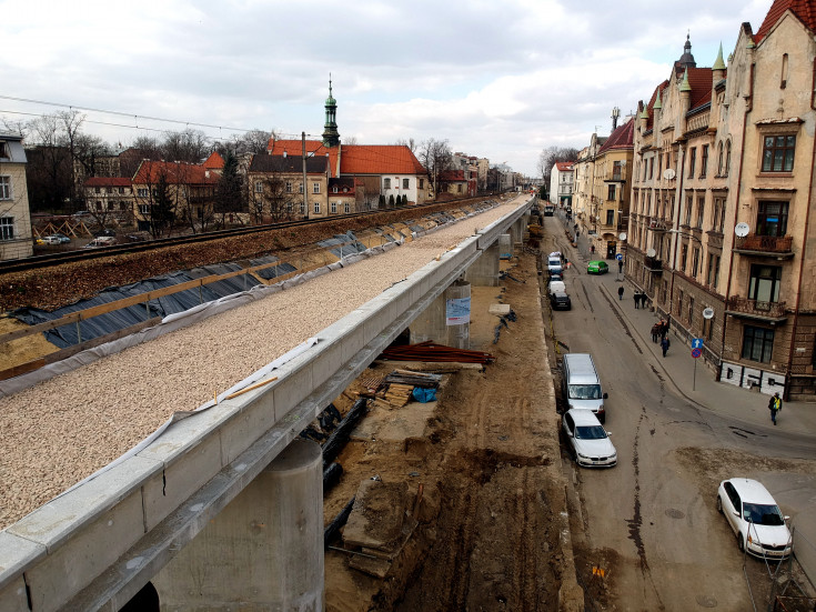 Kraków, nowy wiadukt, nowa estakada, nowy tor