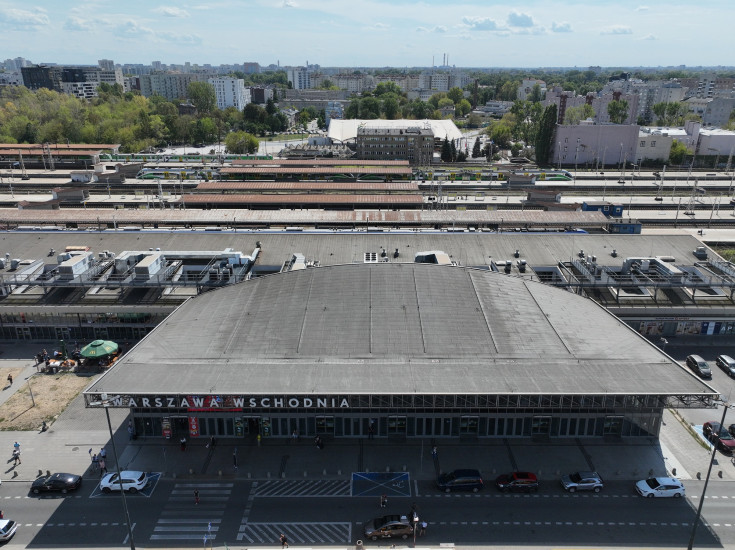 stacja, Warszawa Wschodnia, przetarg, widok z lotu ptaka