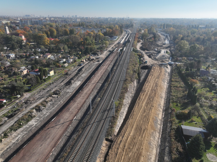 POIiŚ 2014-2020, Łódź, drążenie tunelu kolejowego, Koziny, Polesie, FEnIKS