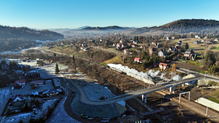 stacja, LK104, powrót pociagów, widok z lotu ptaka, Rabka Zaryte, www.podleze-piekielko.pl