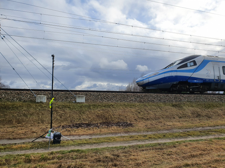 linia kolejowa, Pendolino, hałas, ochrona środowiska, laboratorium akustyczne, pomiar hałasu, mapa akustyczna