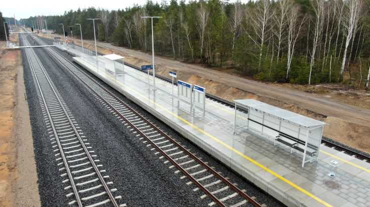 peron, stacja, pociąg, Chorzele