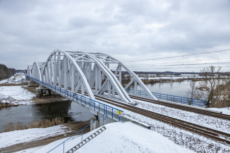 POIiŚ 2014-2020, zima, LK8, Warka, most nad Pilicą