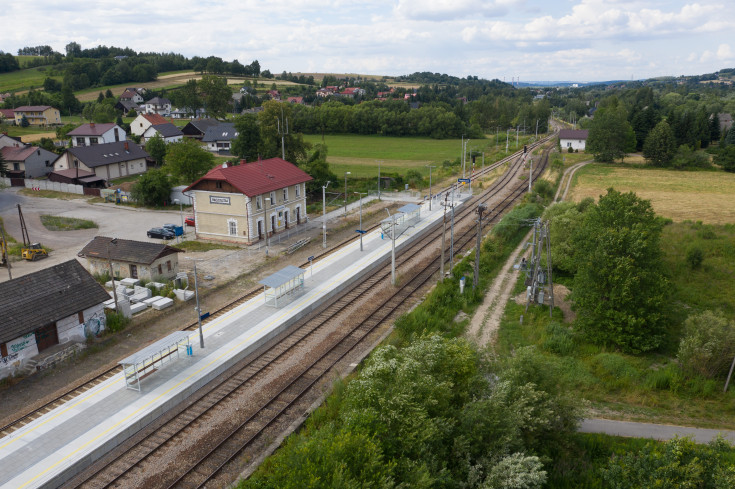 stacja, POIiŚ 2014-2020, LK97, Radziszów, kolejowa zakopianka, nowy peron