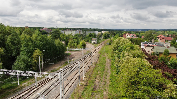 sieć trakcyjna, tor, LK142, Katowice Kostuchna