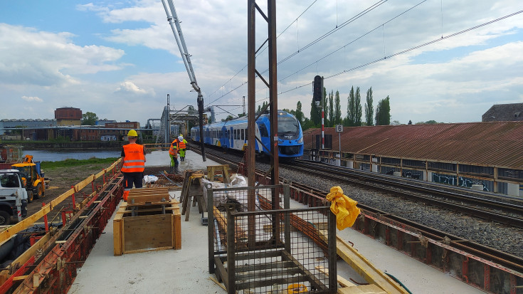 nowy przystanek, prace budowlane, nowa infrastruktura, Szczecińska Kolei Metropolitarna, Szczecin Łasztownia