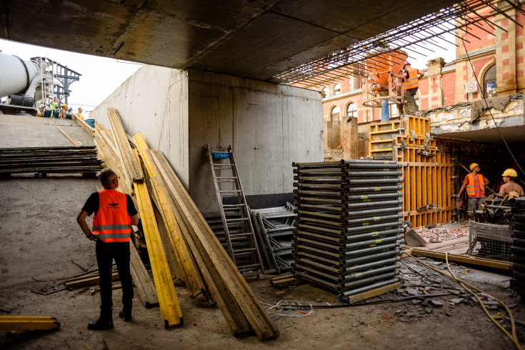 peron, przejście podziemne, stacja, tunel, wiata, Gdańsk Główny