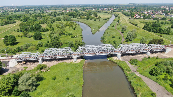 most, Trzebinia, Oświęcim, monitoring inwestycji kolejowych, dron