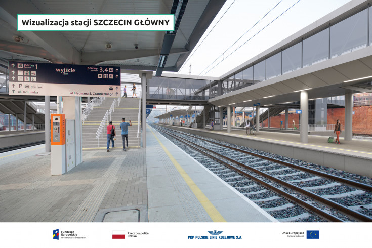 stacja, POIiŚ 2014-2020, Szczecin Główny, wizualizacja