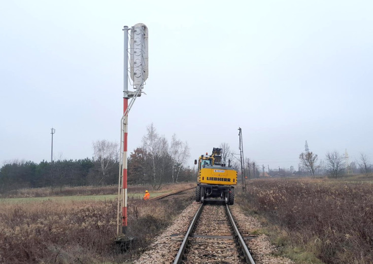 LK25, Ocice, prace budowlane, Sandomierz, nowy tor, nowy obiekt inżynieryjny, Targorzeg, nowy przejazd kolejowo-drogowy