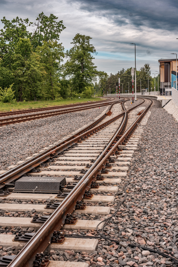 linia kolejowa, stacja, tor, rozjazd, Hajnówka, KPO, wąskie gardło