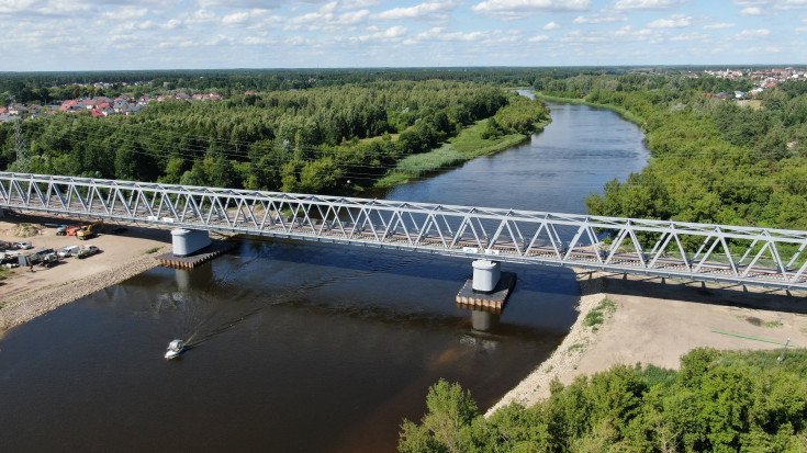 nowy tor, Chorzele, LK35, nowa infrastruktura, most nad Narwią