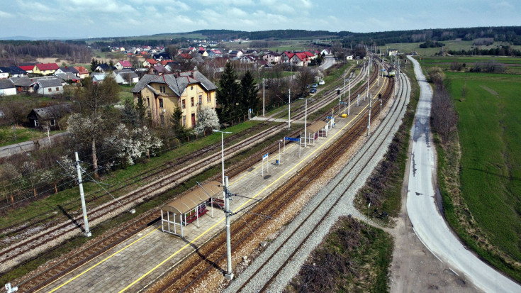 peron, nowa infrastruktura, przystanek, widok z lotu ptaka, Ludynia