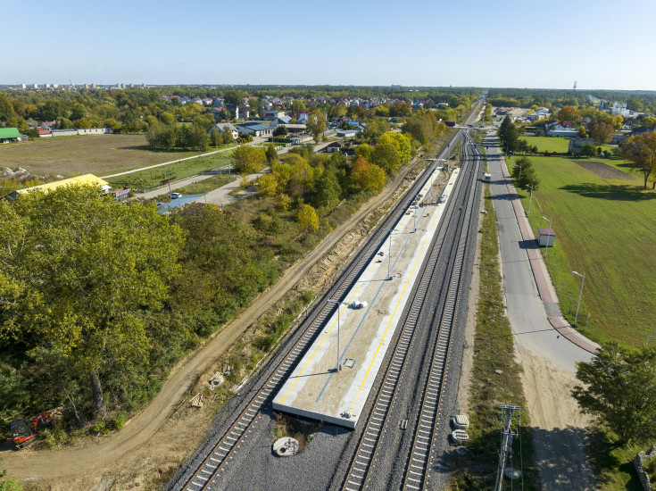 nowy przystanek, nowy tor, LK35, nowa infrastruktura, Grabów