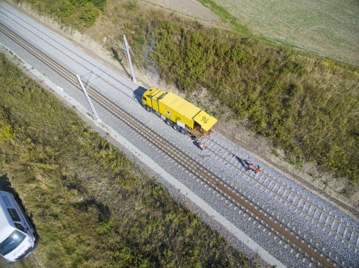 Toszek, Rudziniec, Stare Koźle, LK153, zgrzewanie szyn