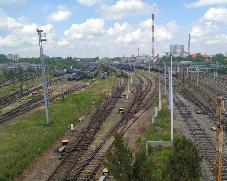 stacja, przewóz towarów, nowy tor, nowa infrastruktura, widok z lotu ptaka, Częstochowa Towarowa