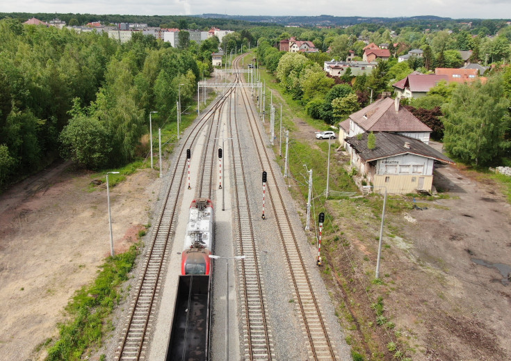 pociąg, tor, Katowice Kostuchna