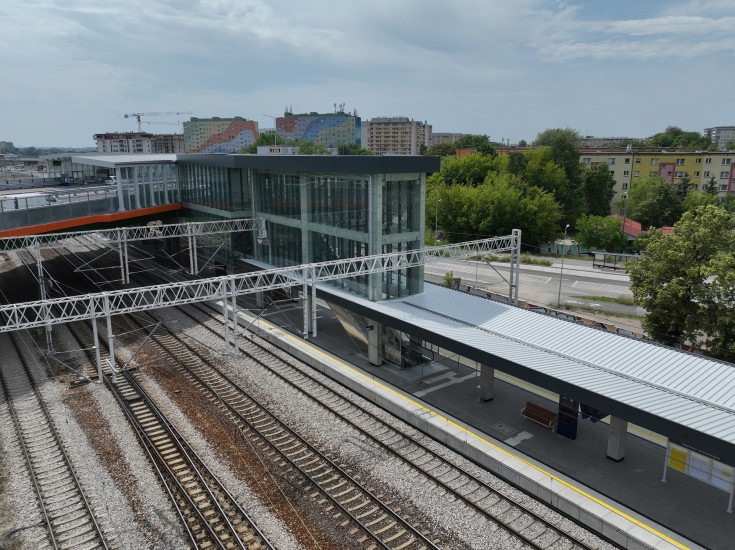 nowy przystanek, nowa infrastruktura, Radom Wschodni, nowy wiadukt drogowy, widok z lotu ptaka, ul. Żeromskiego