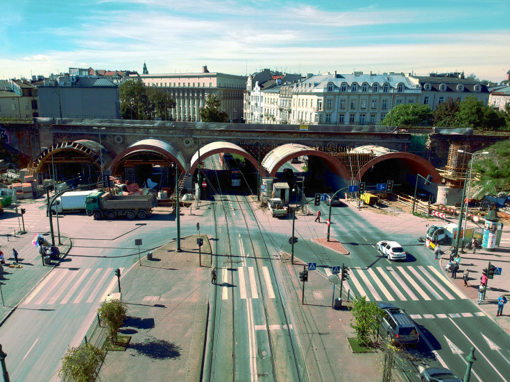 Kraków, E30, nowy wiadukt, Grzegórzecka, nowy tor