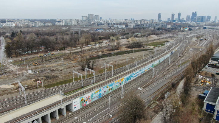 Warszawa Zachodnia, warszawska linia średnicowa, Budimex, WWK, zdjęcia z drona