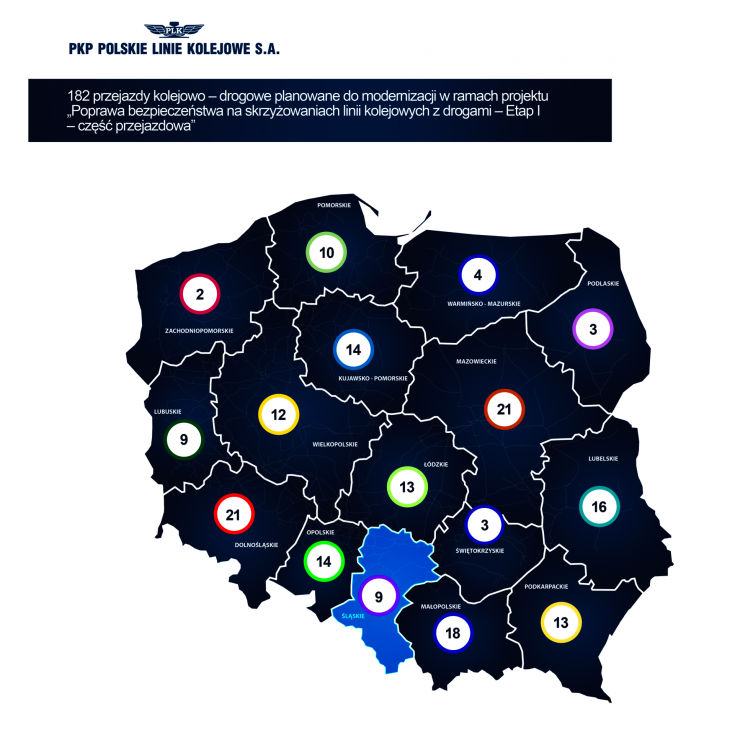 Jaworzno, żółta naklejka, projekt przejazdowy, Cieszyn