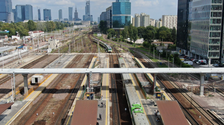 Warszawa Zachodnia, linia średnicowa, warszawska linia średnicowa, Budimex, modernizacja stacji, dron, WWK