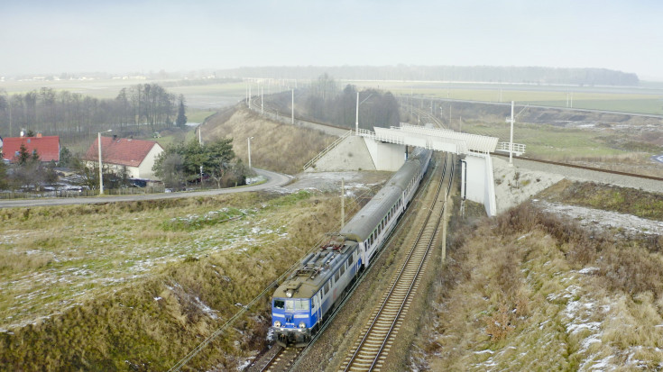 POIiŚ 2014-2020, pociąg, wiadukt kolejowy, Toszek Północ, Rudziniec Gliwicki, Pisarzowice