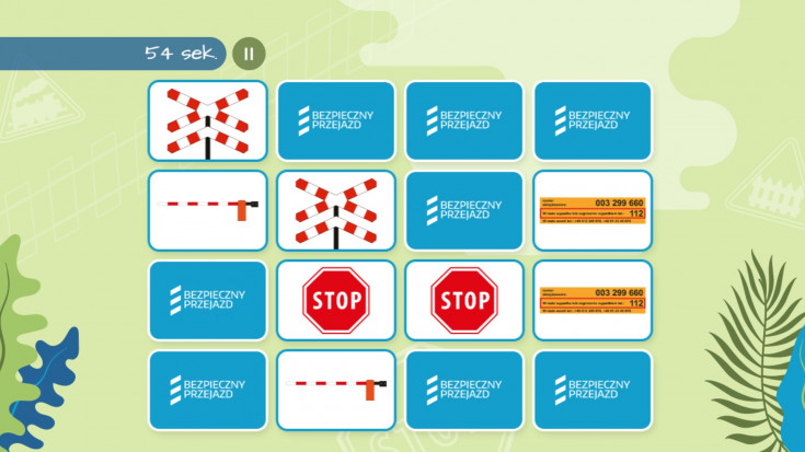 bezpieczny przejazd, bezpieczeństwo, strona internetowa, edukacja, edukacja dzieci, gra, memory, gra memory