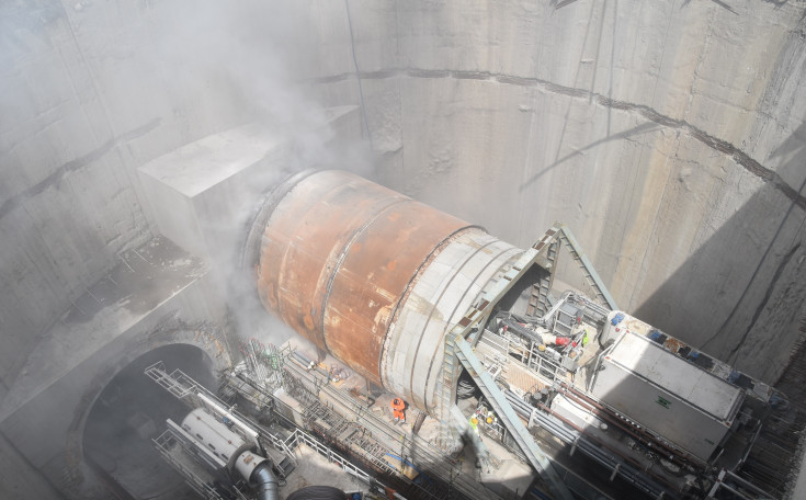 TBM, tarcza, Faustyna, drążenie tunelu kolejowego