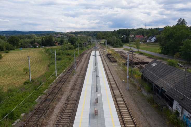 stacja, POIiŚ 2014-2020, LK97, Radziszów, kolejowa zakopianka, nowy peron