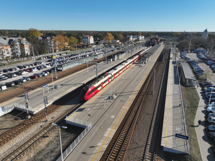 LK7, nowy tor, Warszawa Anin, nowe skrzyżowanie bezkolizyjne, widok z lotu ptaka, linia otwocka