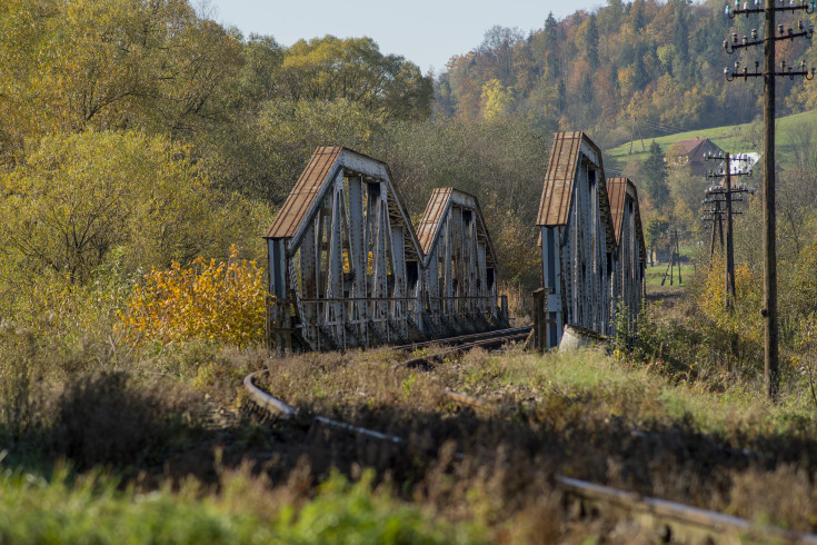 most, Małopolska, Mszana Dolna, tor, infrastruktura kolejowa