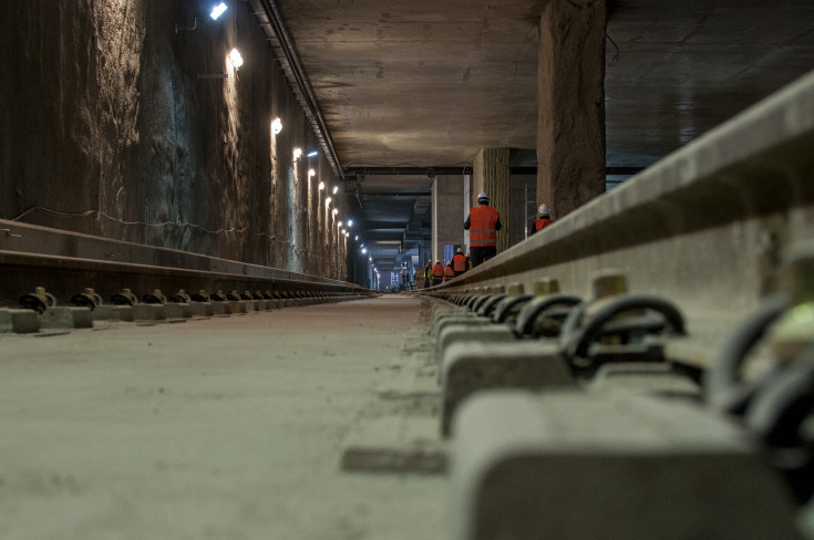 peron, tunel średnicowy, Łódź, tunel, pociąg, Łódź Fabryczna, tor