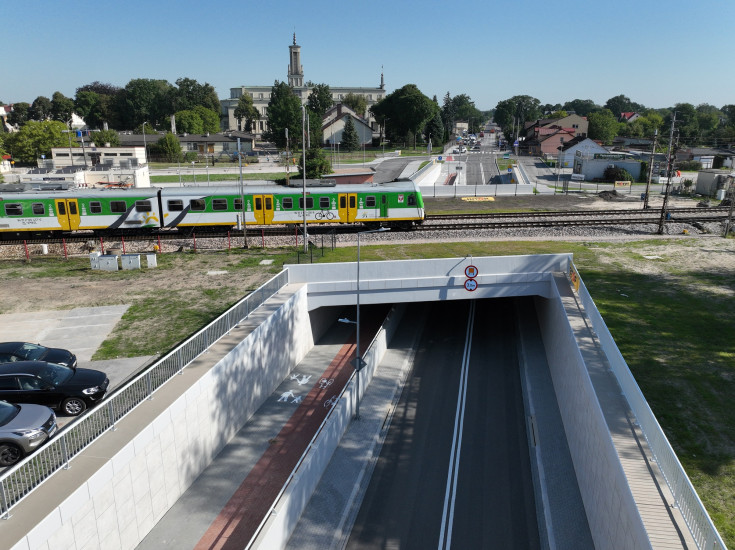 pociąg, Teresin, tunel drogowy, nowa infrastruktura
