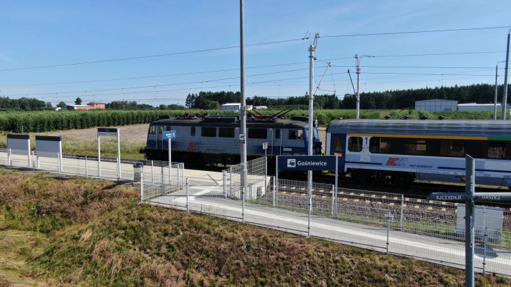 pociąg, Gośniewice, nowa infrastruktura, kursowanie pociągów, przystanek, 160 km/h