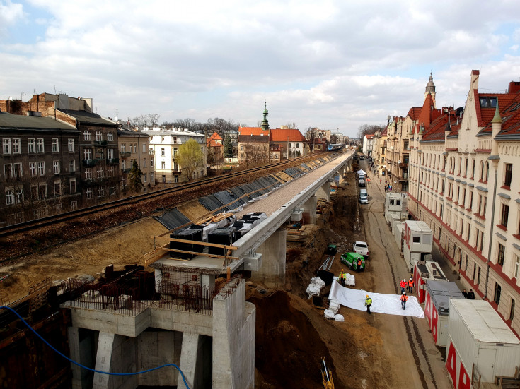 Kraków, nowy wiadukt, nowa estakada, nowy tor