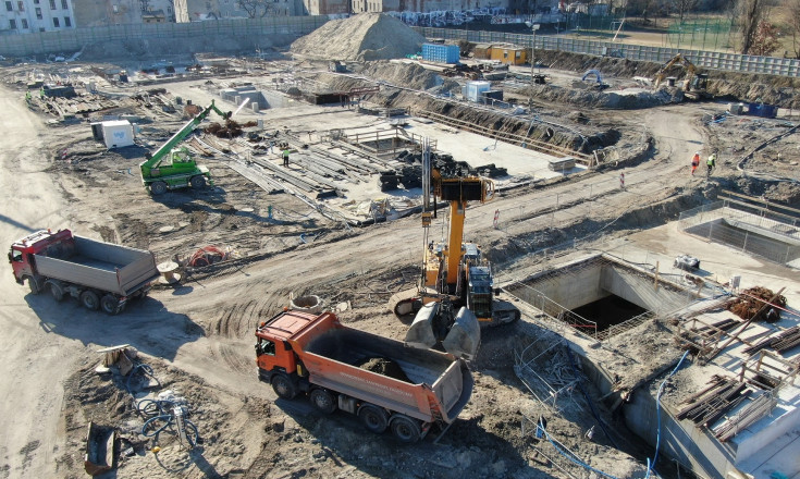 nowy przystanek, prace budowlane, TBM, www.tunel-laczypolske.pl, Łódź Polesie