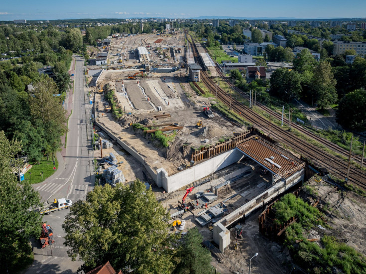 E65, Katowice, nowy wiadukt, nowa infrastruktura, katowicki węzeł kolejowy, widok z lotu ptaka, Kłodnicka