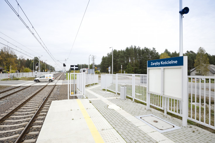 E75, Rail Baltica, CEF, nowy przystanek, Zaręby Kościelne