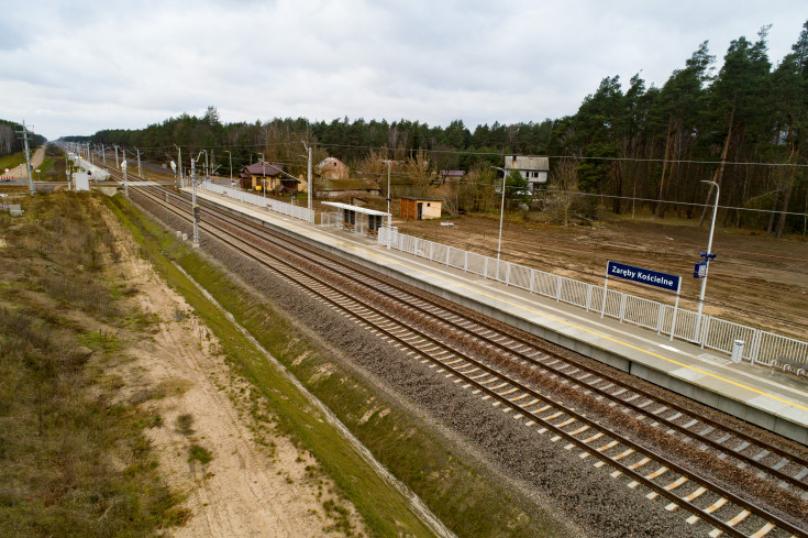 E75, Rail Baltica, CEF, Zaręby Kościelne, przystanek