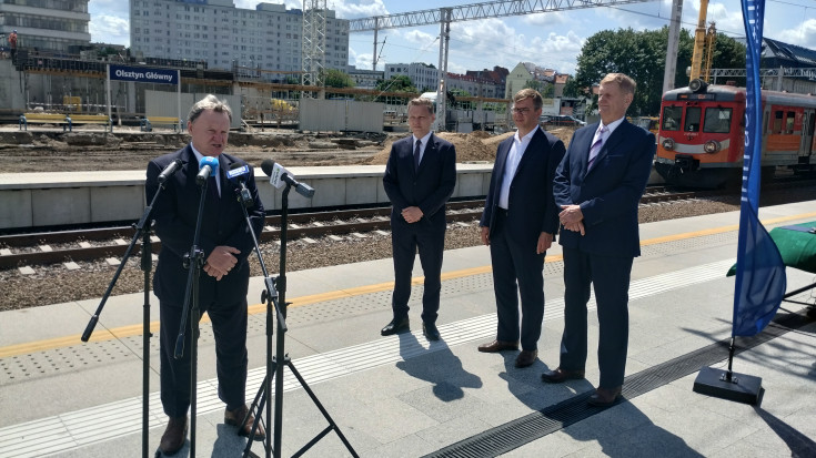 Olsztyn Główny, Merchel Ireneusz, briefing prasowy, nowa infrastruktura, prace na stacji kolejowej, Program Przystankowy