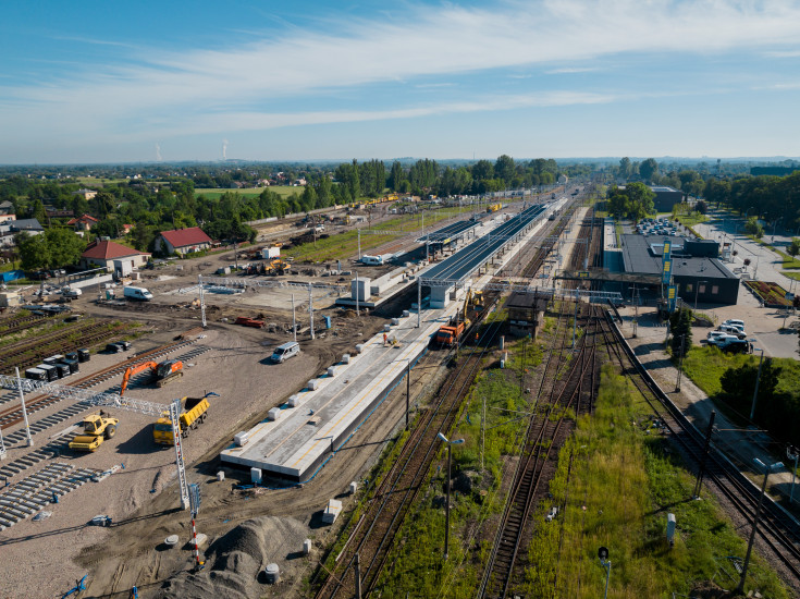 Oświęcim, LK93, nowa infrastruktura, prace na stacji kolejowej