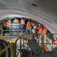 2025-10-03 Podłęże-Piekiełko: Drążenie tuneli pod Pisarzową postępuje w dobrym rytmie