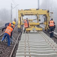 2015-03 Żyrardów - modernizacja torów przed stacją