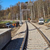 peron, tor, prace budowlane, nowa infrastruktura pasażerska, LK117, Barwałd Średni