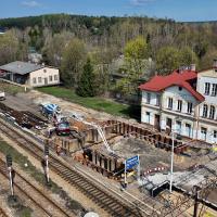 LK8, przewóz towarów, prace na stacji kolejowej, Zagnańsk