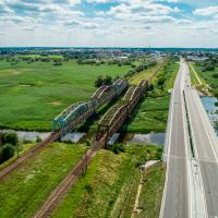 2021-04-07 Rail Baltica – kolejne prace na stacji Białystok, przystankach i moście