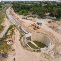 TBM, budowa tunelu, drążenie tunelu kolejowego, Łódź Koziny, Łódź Śródmieście, szacht, komora